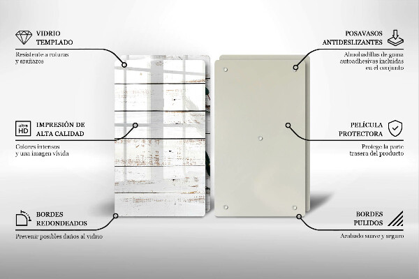 Protector pared cocina Tablas y hojas viejas