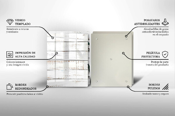 Protector pared cocina Tablas y hojas viejas
