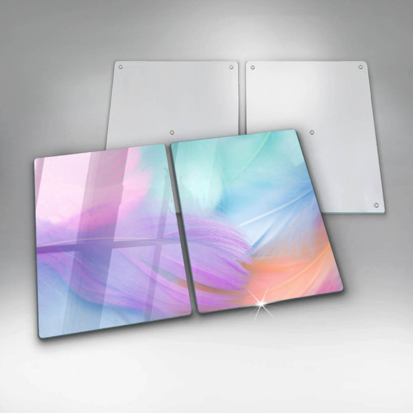 Protector pared cocina Plumas pasteles