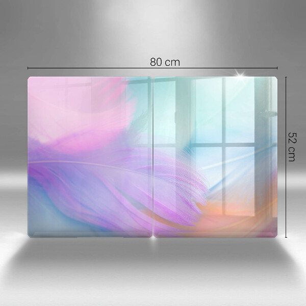 Protector pared cocina Plumas pasteles