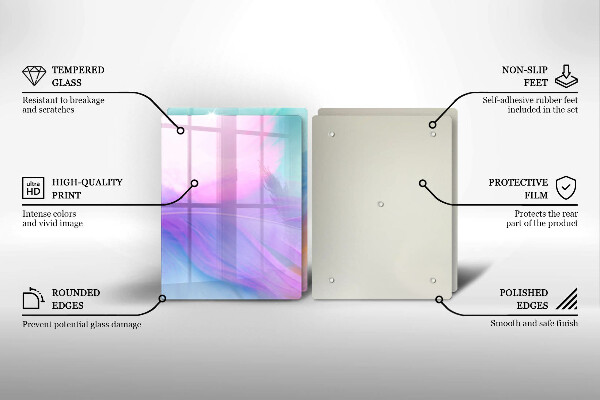 Protector pared cocina Plumas pasteles