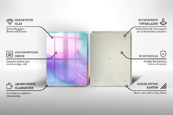 Protector pared cocina Plumas pasteles