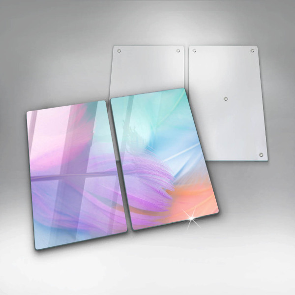 Protector pared cocina Plumas pasteles