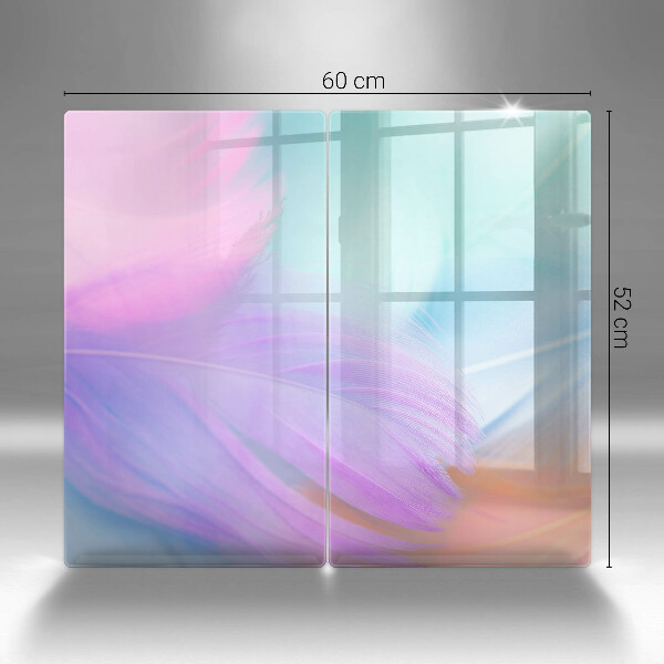 Protector pared cocina Plumas pasteles