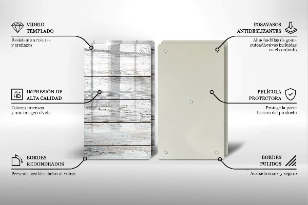 Protector pared cocina Tableros de madera brillantes