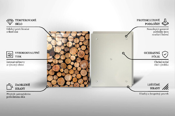 Protector pared cocina Troncos de árboles