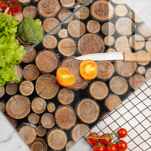 Protector pared cocina Troncos de árboles