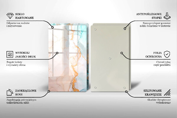 Protector pared cocina Abstracción de mármol