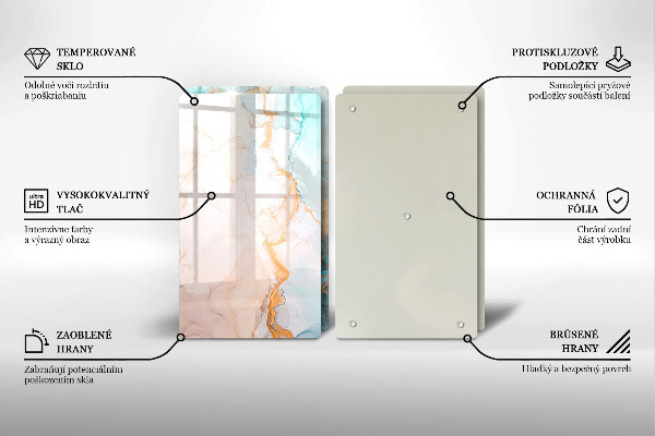 Protector pared cocina Abstracción de mármol