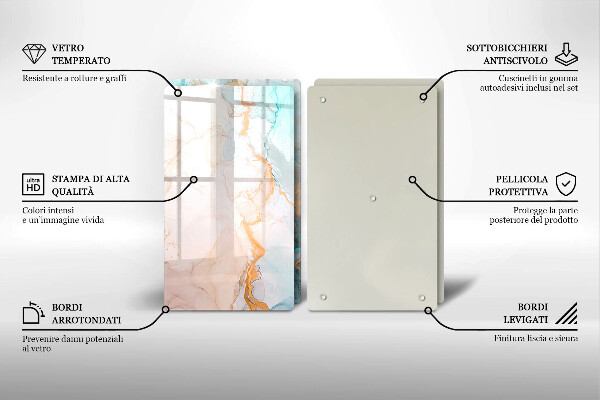 Protector pared cocina Abstracción de mármol