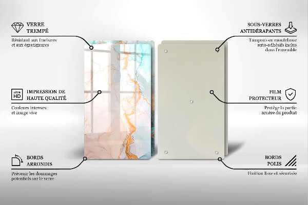 Protector pared cocina Abstracción de mármol