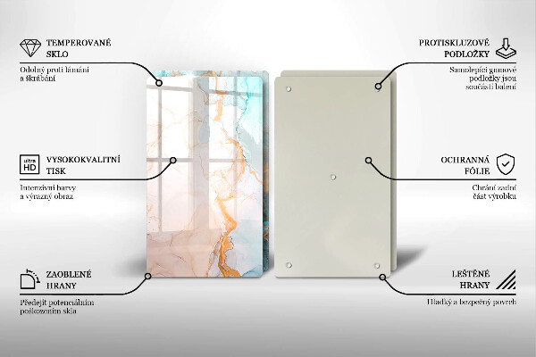 Protector pared cocina Abstracción de mármol