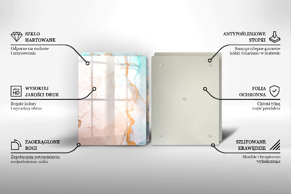 Protector pared cocina Abstracción de mármol