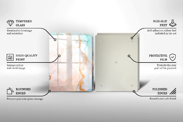 Protector pared cocina Abstracción de mármol