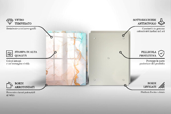 Protector pared cocina Abstracción de mármol