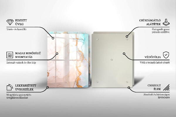 Protector pared cocina Abstracción de mármol