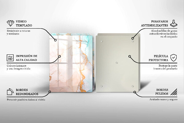 Protector pared cocina Abstracción de mármol