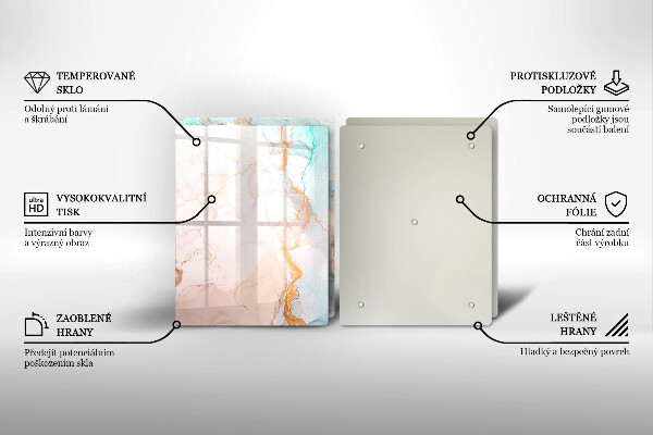 Protector pared cocina Abstracción de mármol