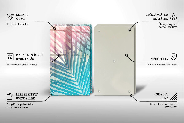 Protector pared cocina Hojas pastel