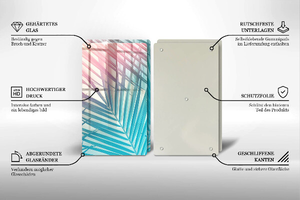 Protector pared cocina Hojas pastel