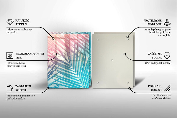 Protector pared cocina Hojas pastel