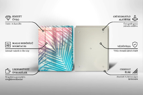 Protector pared cocina Hojas pastel