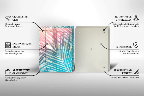 Protector pared cocina Hojas pastel