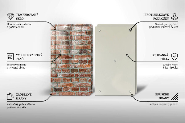 Protector pared cocina Antiguo muro de ladrillo