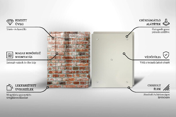 Protector pared cocina Antiguo muro de ladrillo