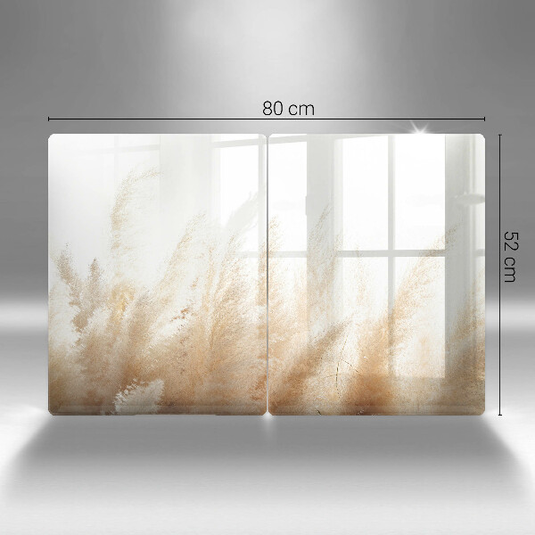 Protector pared cocina Hierba de la pampa