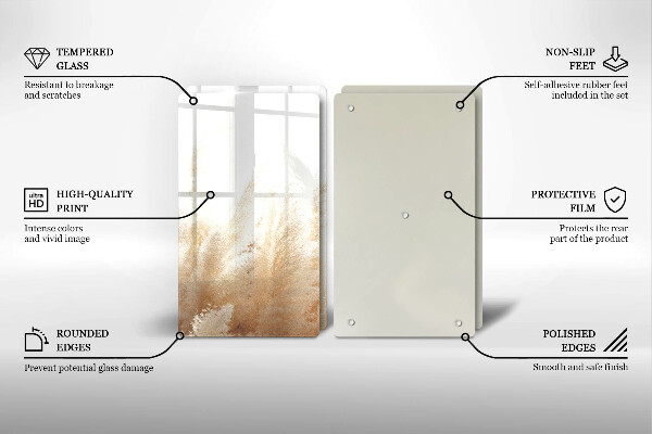 Protector pared cocina Hierba de la pampa