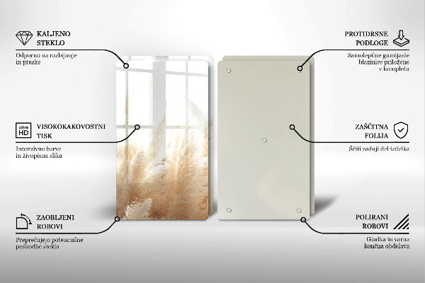 Protector pared cocina Hierba de la pampa