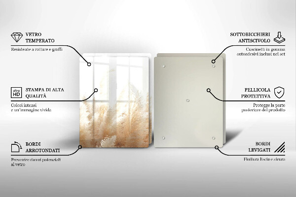 Protector pared cocina Hierba de la pampa