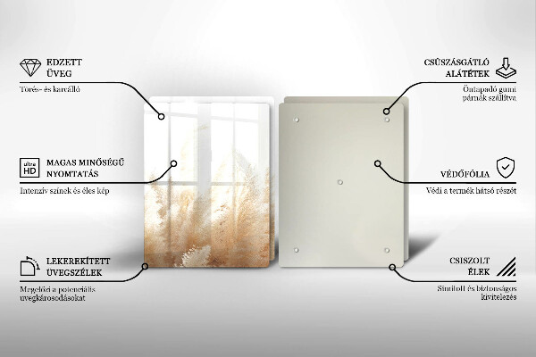 Protector pared cocina Hierba de la pampa