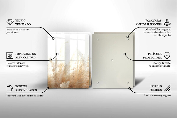 Protector pared cocina Hierba de la pampa