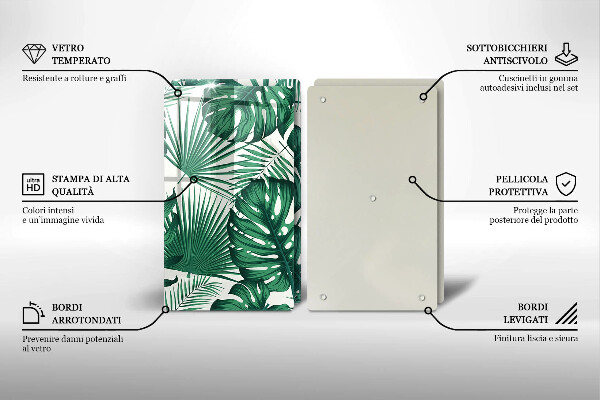 Protector pared cocina Hojas de monstera