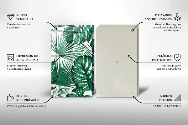 Protector pared cocina Hojas de monstera