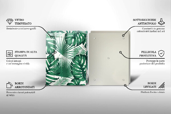 Protector pared cocina Hojas de monstera