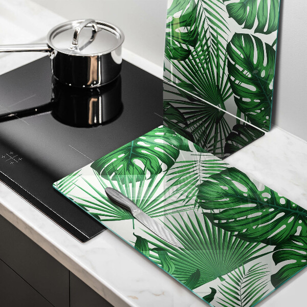 Protector pared cocina Hojas de monstera