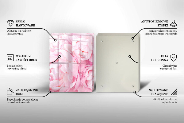 Protector pared cocina Peonías delicadas