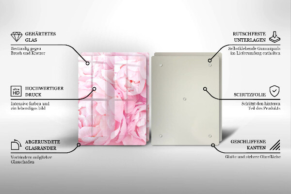 Protector pared cocina Peonías delicadas