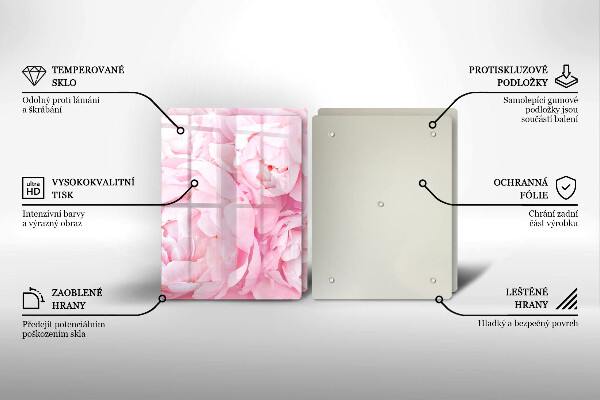 Protector pared cocina Peonías delicadas