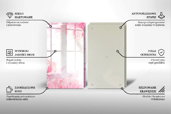 Protector pared cocina Fondo de rosas delicadas