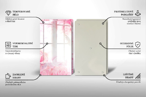 Protector pared cocina Fondo de rosas delicadas