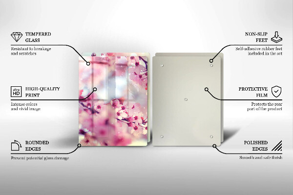 Protector pared cocina Flores de manzana de la naturaleza