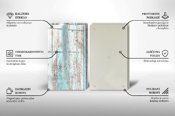 Protector pared cocina Viejos tableros vintage