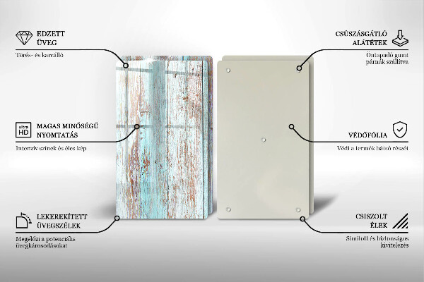 Protector pared cocina Viejos tableros vintage