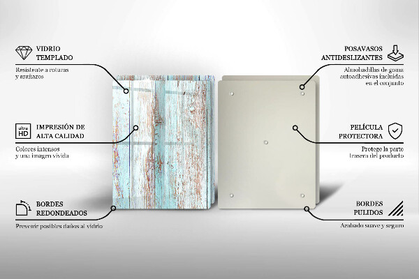 Protector pared cocina Viejos tableros vintage