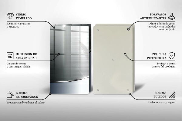 Protector pared cocina Patrón de abstracción de metal