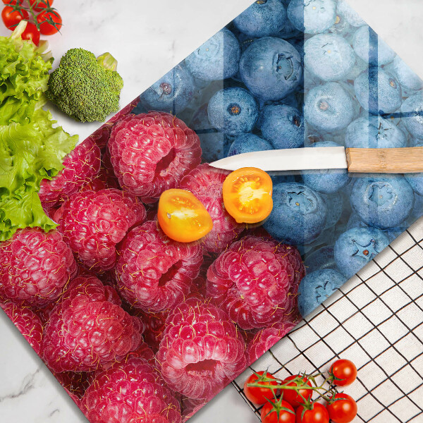 Cubre encimera Frutas de frambuesa y arándanos.